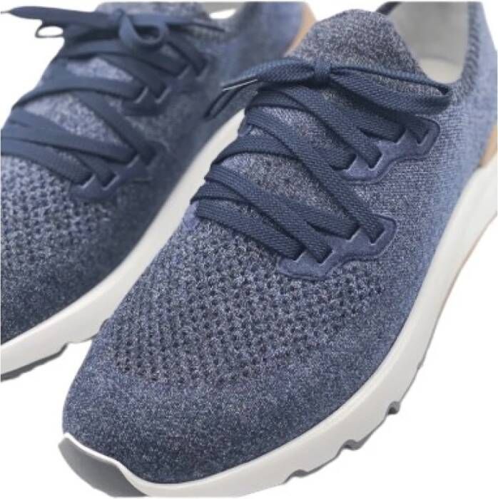 BRUNELLO CUCINELLI Lage top sneakers Blauw Heren