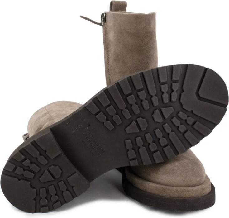 Brunello Cucinelli Leren enkellaarzen voor stijl en comfort