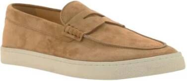 BRUNELLO CUCINELLI Leren Penny Loafer Moccasin Brown Heren