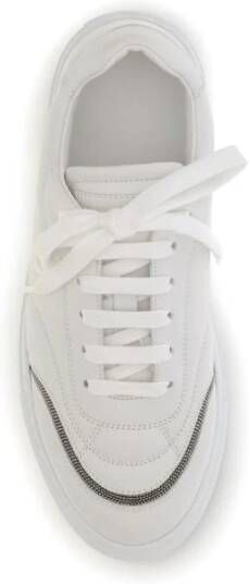 Brunello Cucinelli Leren sneakers met glanzende details