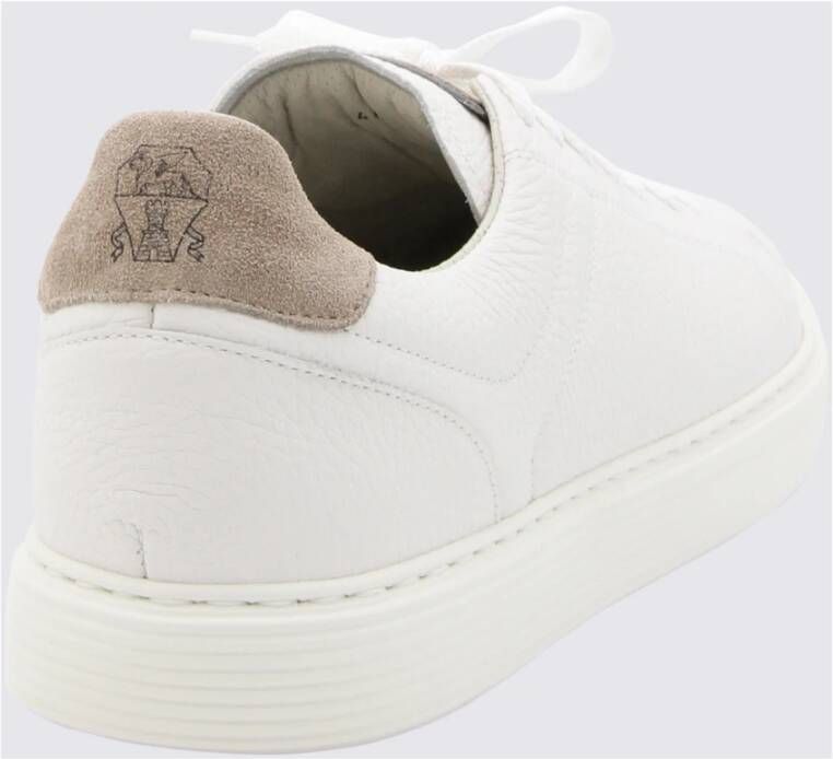 BRUNELLO CUCINELLI Licht natuurlijke witte sneakers White Heren