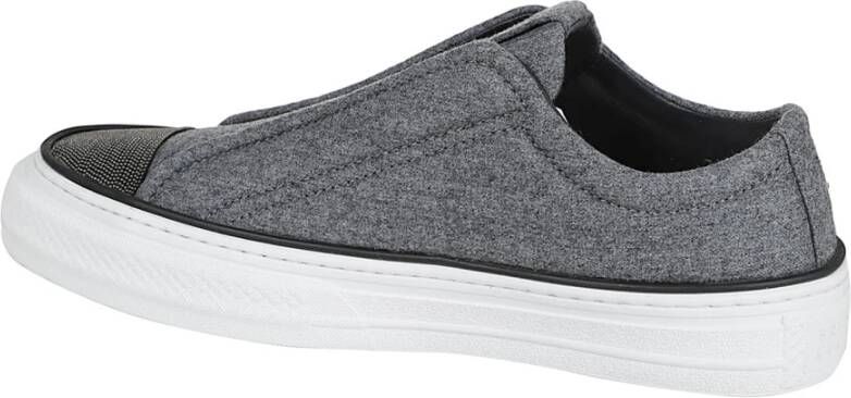 Brunello Cucinelli Moderne Wol Slip-On Sneakers