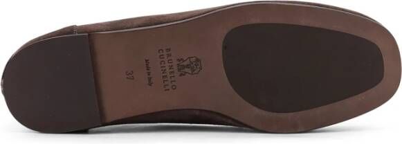 Brunello Cucinelli Platte schoenen met leren details