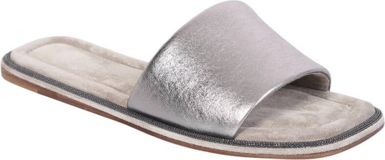 BRUNELLO CUCINELLI sandals with metallic effect Grijs Dames