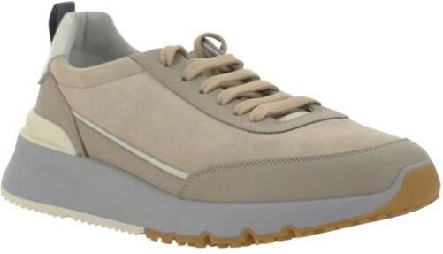 BRUNELLO CUCINELLI Sneakers met reliëflogo en vetersluiting Multicolor Heren