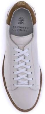 Brunello Cucinelli Sneakers van generfd kalfsleer met suède detail