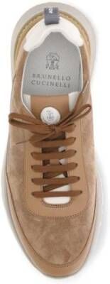 Brunello Cucinelli Sneakers van Leer met reliëf Monogram