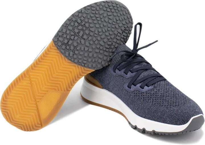 Brunello Cucinelli Sportieve Herensneakers in Donkerblauw