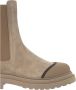 BRUNELLO CUCINELLI Suede Chelsea Boot met Precious Detail Beige Dames - Thumbnail 6