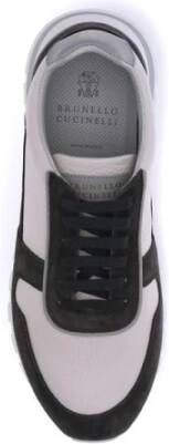 Brunello Cucinelli Suède Detail Leren Sneakers Multicolor Ontwerp
