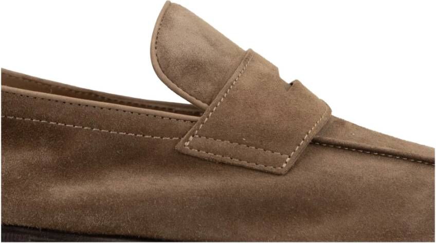 BRUNELLO CUCINELLI Suède Instap Heren Loafer Schoen Brown Heren