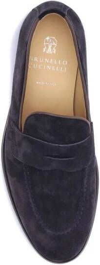 Brunello Cucinelli Suède Loafers met Blokhak