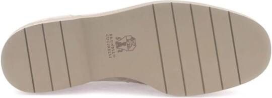 BRUNELLO CUCINELLI Leren Loafers in Taiga Stijl Gray Dames - Foto 5