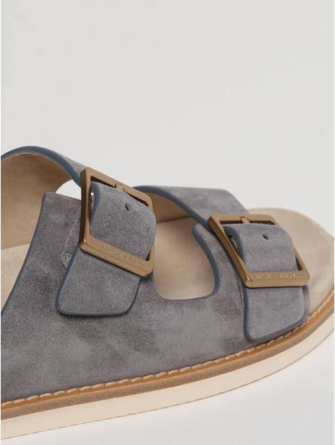 Brunello Cucinelli Suède Slide Sandalen