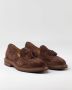 BRUNELLO CUCINELLI Suede Tassel Loafers Brown - Thumbnail 4