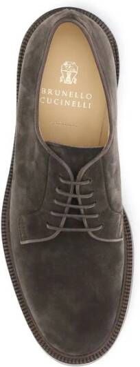 Brunello Cucinelli Suède Veterschoenen van Leer