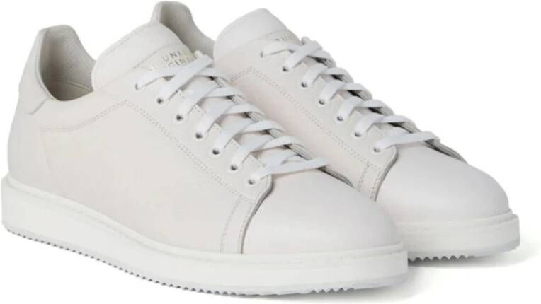 BRUNELLO CUCINELLI Vintage stijl witte platte schoenen White Heren