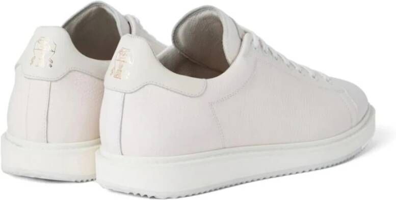BRUNELLO CUCINELLI Vintage stijl witte platte schoenen White Heren