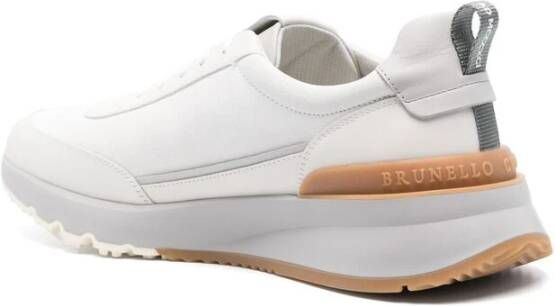 Brunello Cucinelli Witte Chunky Zool Vetersneaker