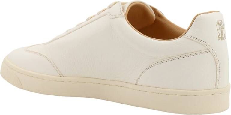 BRUNELLO CUCINELLI Witte Leren Sneakers White Heren