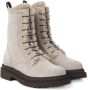 Brunello Cucinelli Witte platte schoenen met shearling trim - Thumbnail 2