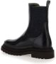 BRUNELLO CUCINELLI Zwarte Leren Elastische Zijlaarzen Black Dames - Thumbnail 3