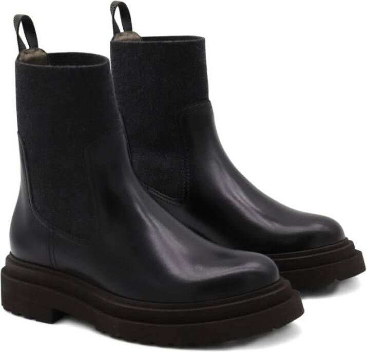 Brunello Cucinelli Zwarte laarzen voor stijlvolle outfits