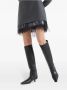 BRUNELLO CUCINELLI Zwarte Leren Kniehoge Kitten Heel Laarzen Black Dames - Thumbnail 2
