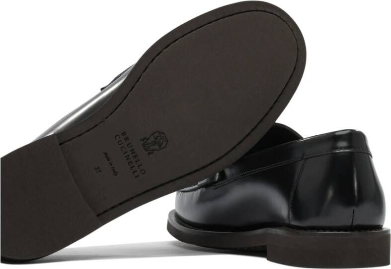 Brunello Cucinelli Zwarte Loafer Schoenen voor Vrouwen