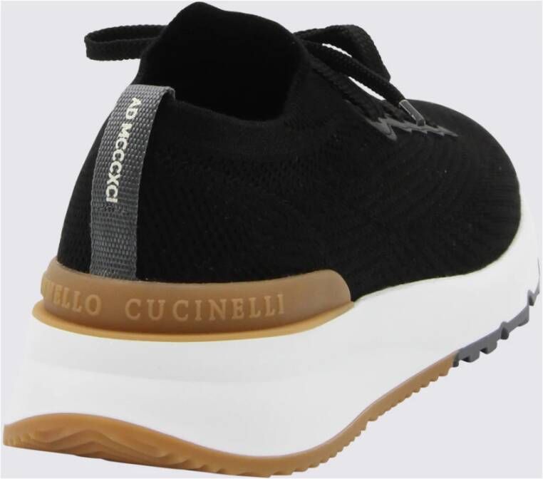 BRUNELLO CUCINELLI Zwarte Sneakers met 4.0cm Hak Black Heren