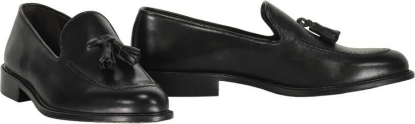 Bruno Magli Kalfsleren Loafers met Kwastjes Black Heren