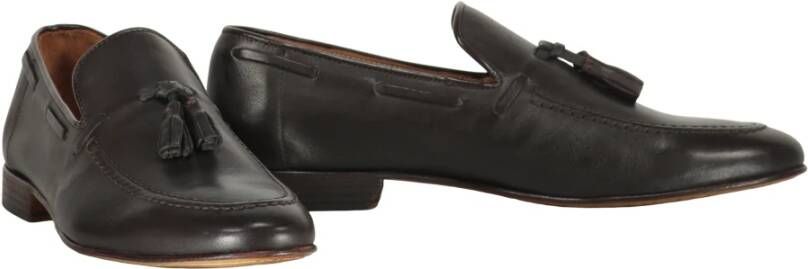 Bruno Magli Kalfsleren Loafers met Kwastjes Brown Heren