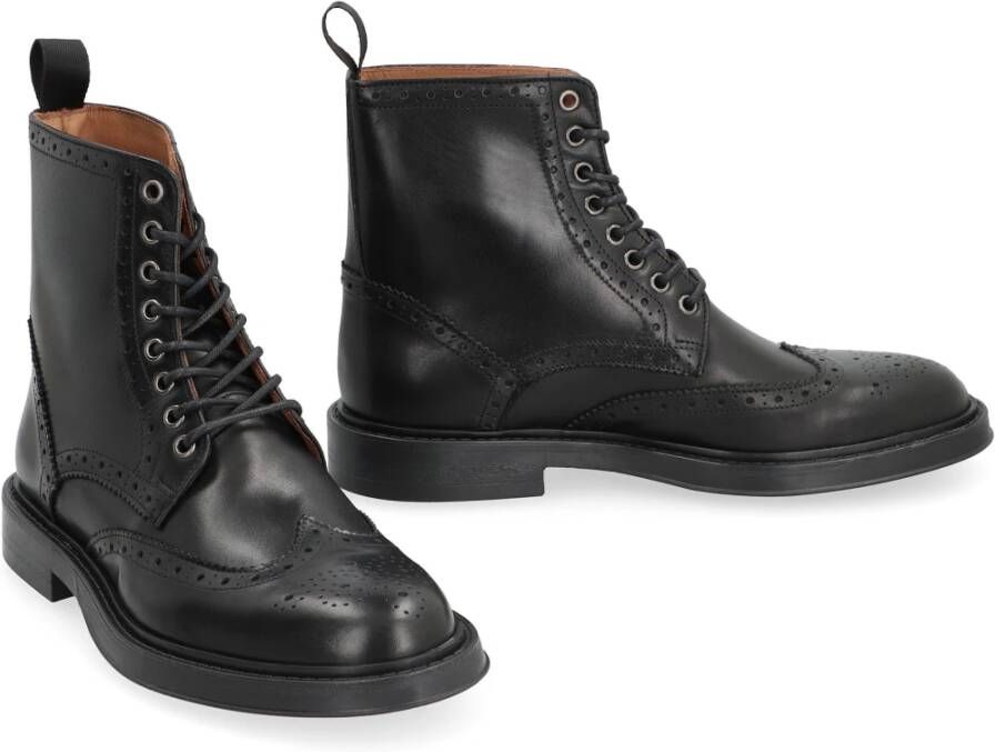 Bruno Magli Klassieke Leren Veterschoenen Black Heren