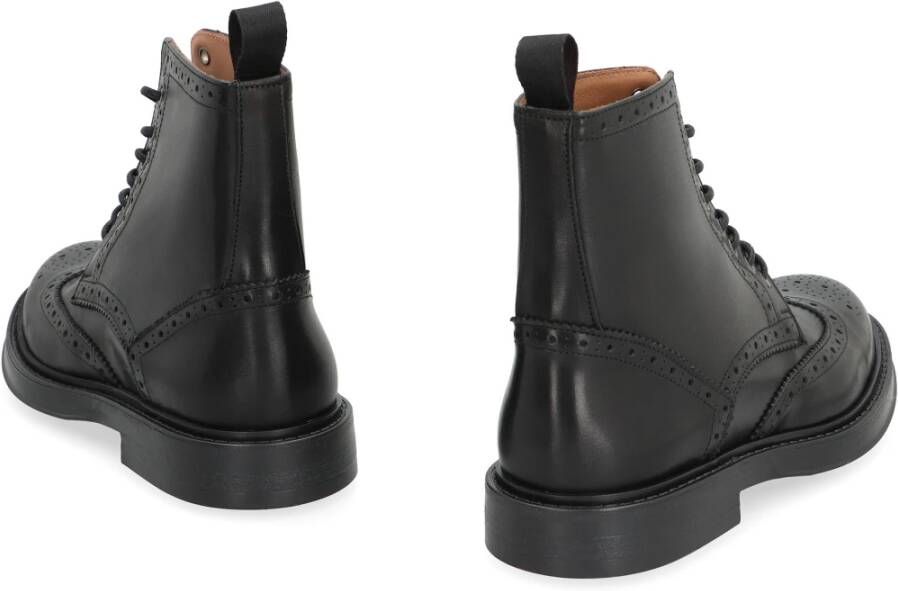 Bruno Magli Klassieke Leren Veterschoenen Black Heren