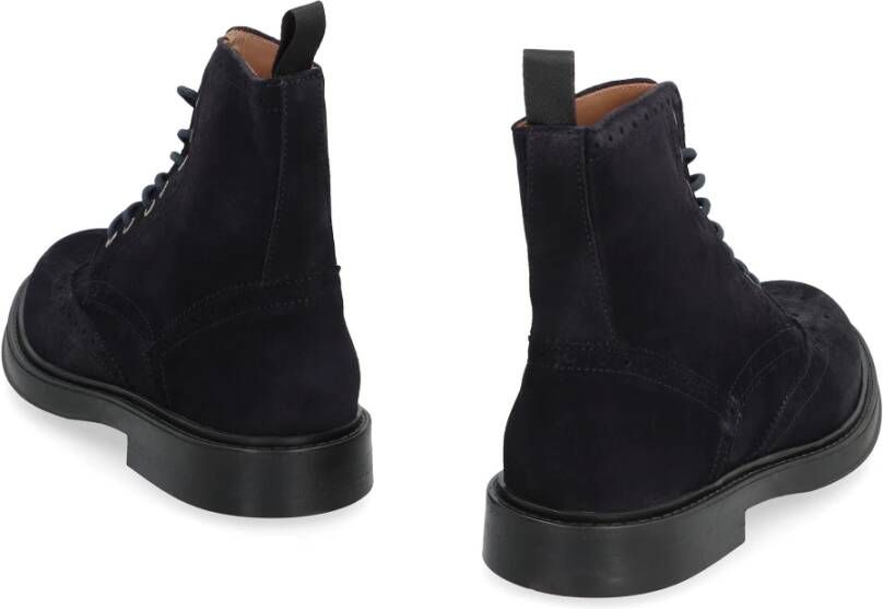 Bruno Magli Klassieke Leren Veterschoenen Blue Heren