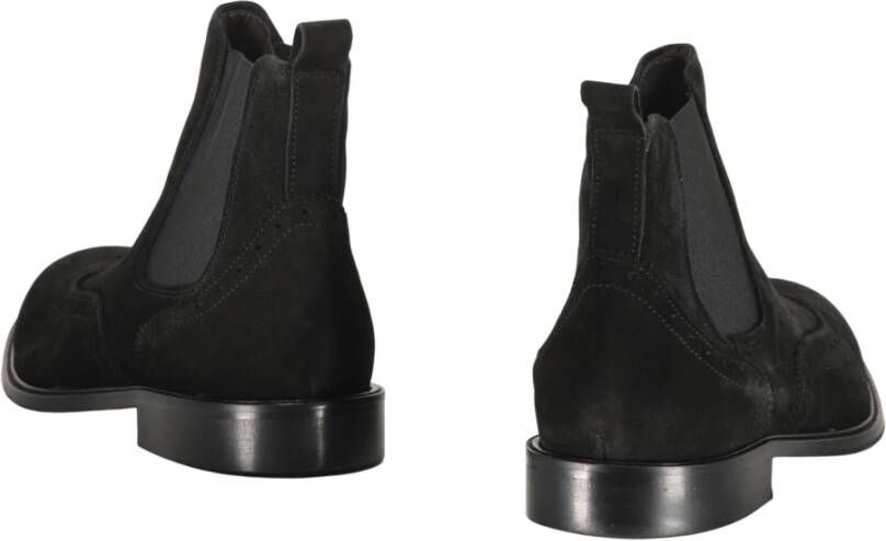 Bruno Magli Klassieke Suede Chelsea Laarzen Black Heren