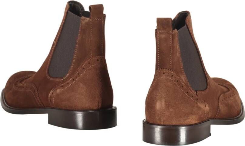 Bruno Magli Klassieke Suede Chelsea-laarzen Brown Heren