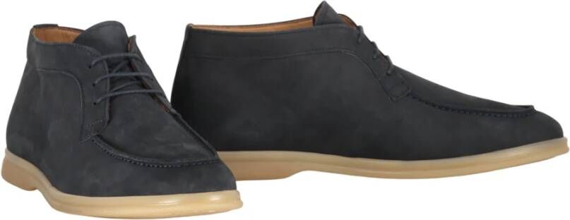 Bruno Magli Stijlvolle leren veterschoenen Blue Heren