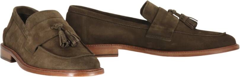 Bruno Magli Suède kalfsleren loafers met kwastjes Brown Heren