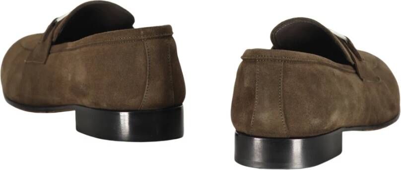 Bruno Magli Suède Kalveren Penny Loafers Green Heren