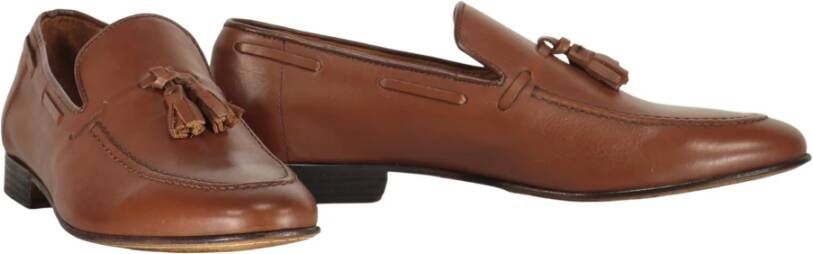 Bruno Magli Tassel Kalfleren Loafers Brown Heren