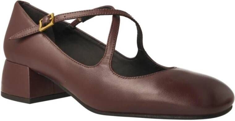 Bruno Premi Bordeaux Leren Kruisband Hakken Red Dames