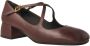 Bruno Premi Bordeaux Leren Kruisband Hakken Red Dames - Thumbnail 3