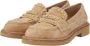 Bruno Premi Dames Camel Suède Loafers met Gouden Studs - Thumbnail 2