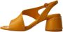 Bruno Premi Gele leren sandalen met gouden studs - Thumbnail 2