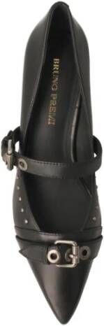 Bruno Premi Zwarte Mary Jane Leren Schoen met Gesp Black Dames