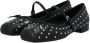 Bruno Premi Zwarte studs vierkante neus ballerina's - Thumbnail 2