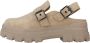 Buffalo Aspha Klomp Sandaal Beige Dames - Thumbnail 4