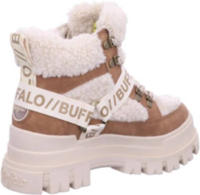Buffalo Bruine en Beige Waterdichte Laarzen voor Dames