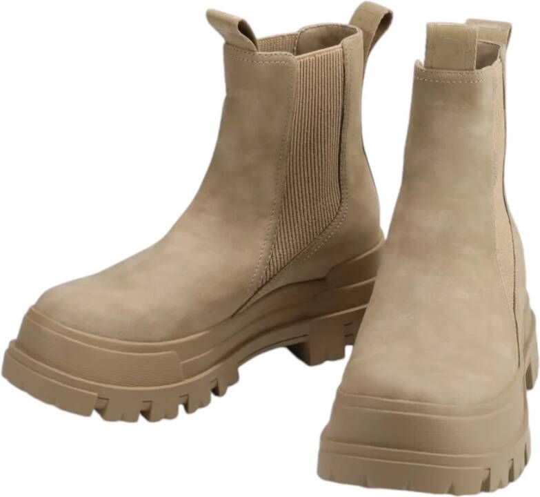 Buffalo Chelsea Mid-vegan Nubuck Beige Laarzen Beige Dames